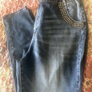 Vocal skinny leg denim jean